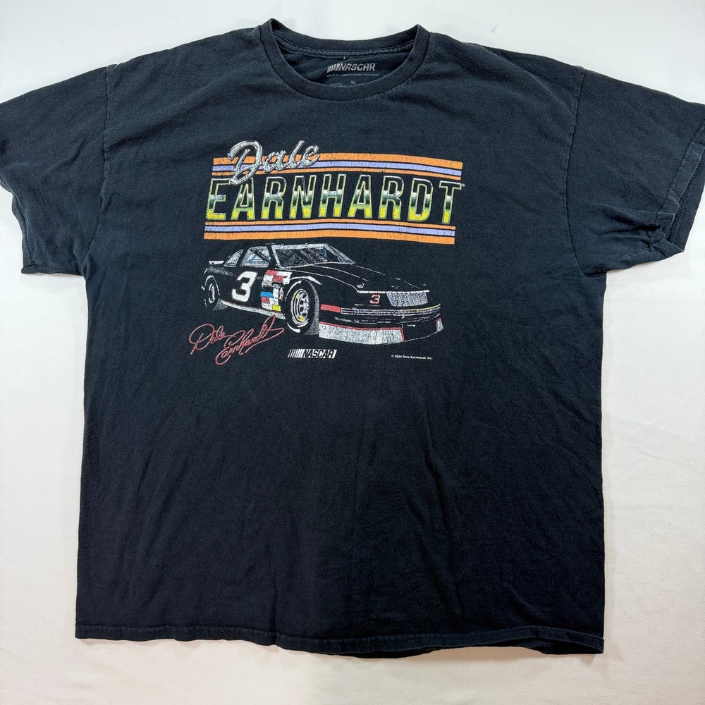 NASCAR Dale Earnhardt #3 Racing Graphic T-Shirt Mens XL Black Short Sleeve